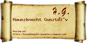 Hauszknecht Gusztáv névjegykártya