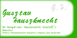 gusztav hauszknecht business card